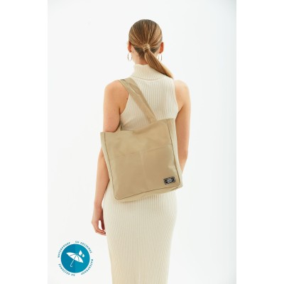 Shaka Γυναικεία Τσάντα ώμου τύπου Tote Μπεζ Shaka Γυναικεία Τσάντα ώμου τύπου Tote Μπεζ