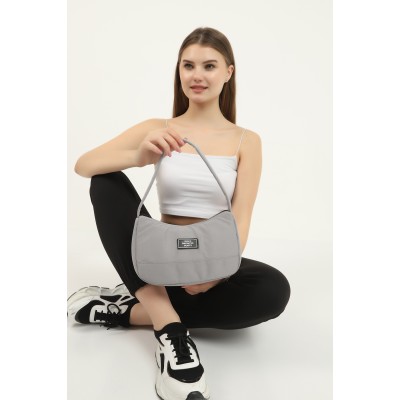 Shaka Γυναικείο Τσαντάκι Ώμου με κοντό χερούλι Γκρι Shaka Γυναικείο Τσαντάκι Ώμου με κοντό χερούλι Γκρι