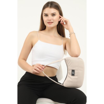 Shaka Γυναικείο Τσαντάκι Ώμου με κοντό χερούλι Κρεμ Shaka Γυναικείο Τσαντάκι Ώμου με κοντό χερούλι Κρεμ