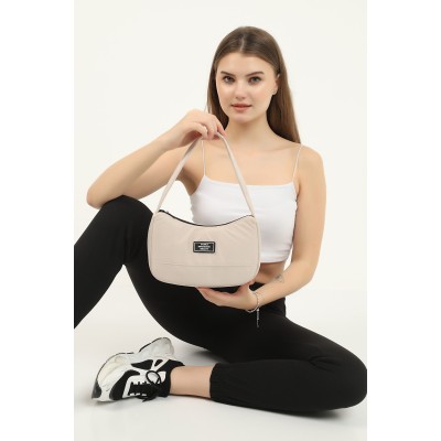 Shaka Γυναικείο Τσαντάκι Ώμου με κοντό χερούλι Κρεμ Shaka Γυναικείο Τσαντάκι Ώμου με κοντό χερούλι Κρεμ