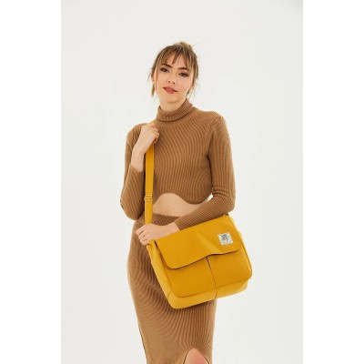 Shaka Τσάντα Χιαστί-Messenger μονής θήκης Μουσταρδί Shaka Τσάντα Χιαστί-Messenger μονής θήκης Μουσταρδί