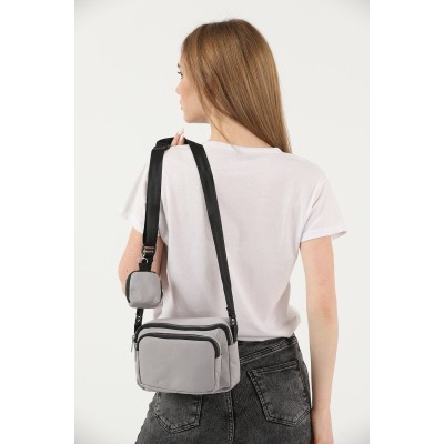 Shaka Τσαντάκι Χιαστί με θήκη για νομίσματα Γκρι Shaka Τσαντάκι Χιαστί με θήκη για νομίσματα Γκρι