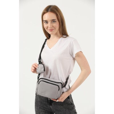 Shaka Τσαντάκι Χιαστί με θήκη για νομίσματα Γκρι Shaka Τσαντάκι Χιαστί με θήκη για νομίσματα Γκρι