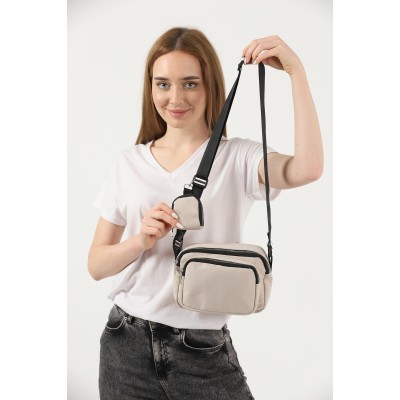 Shaka Τσαντάκι Χιαστί με θήκη για νομίσματα Κρεμ Shaka Τσαντάκι Χιαστί με θήκη για νομίσματα Κρεμ