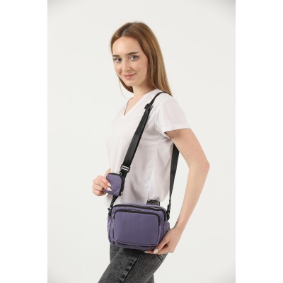 Shaka Τσαντάκι Χιαστί με θήκη για νομίσματα Λιλά Shaka Τσαντάκι Χιαστί με θήκη για νομίσματα Λιλά