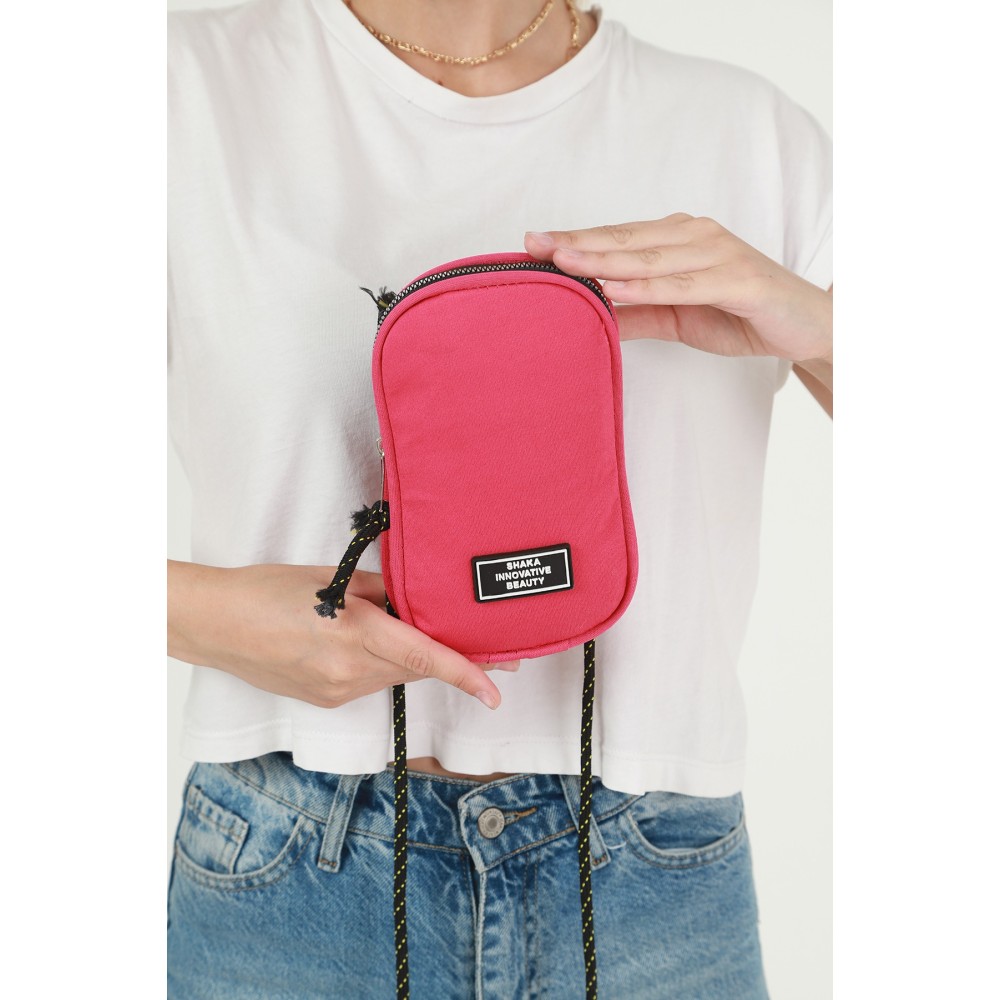 Shaka Τσαντάκι Χιαστί μονής θήκης Φούξια SHK-U18-D.pink Shaka Τσαντάκι Χιαστί μονής θήκης Φούξια SHK-U18-D.pink