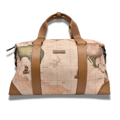 Silver Polo Camel με μοτίβο χάρτης Γυναικεία τσάντα ταξιδιού μονής θήκης