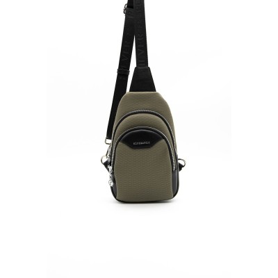 Silver Polo Χακί Γυναικεία Τσάντα Freebag με δύο θήκες