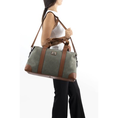 Silver Polo Χακί Ταμπά Γυναικεία τσάντα ταξιδιού μονής θήκης 