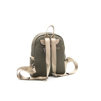 Silver Polo Χακί Μπεζ Γυναικείο σακίδιο πλάτης μονής θήκης