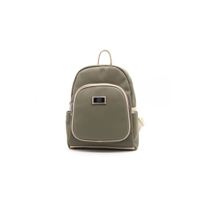 Silver Polo Χακί Μπεζ Γυναικείο σακίδιο πλάτης μονής θήκης