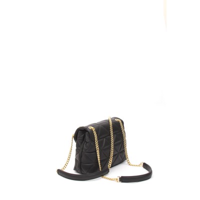 Silver Polo Μαύρη Γυναικεία τσάντα χιαστί με λουράκι αλυσίδα Silver Polo Μαύρη Γυναικεία τσάντα χιαστί με λουράκι αλυσίδα