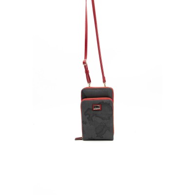 Silver Polo Μαύρο Γυναικείο Πορτοφόλι & Θήκη Κάρτας/Τηλεφώνου με μοτίβο χάρτης Silver Polo Μαύρο Γυναικείο Πορτοφόλι & Θήκη Κάρτας/Τηλεφώνου με μοτίβο χάρτης