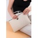 Silver Polo Μπεζ Clutch τσάντα μονής θήκης SP1034-14