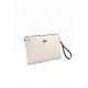 Silver Polo Μπεζ Clutch τσάντα μονής θήκης SP1034-14