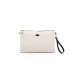 Silver Polo Μπεζ Clutch τσάντα μονής θήκης SP1034-14