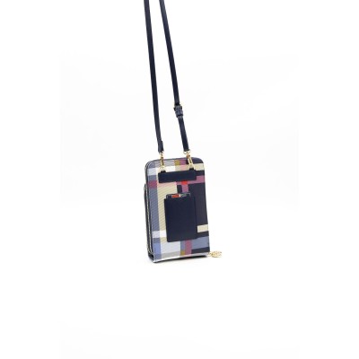 Silver Polo Μπλε Γυναικείο Πορτοφόλι & Θήκη Κάρτας/Τηλεφώνου με μοτίβο καρό Silver Polo Μπλε Γυναικείο Πορτοφόλι & Θήκη Κάρτας/Τηλεφώνου με μοτίβο καρό