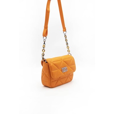 Silver Polo Πορτοκαλί Γυναικεία Τσάντα χιαστί μονής θήκης με τριγωνικό μοτίβο Silver Polo Πορτοκαλί Γυναικεία Τσάντα χιαστί μονής θήκης με τριγωνικό μοτίβο