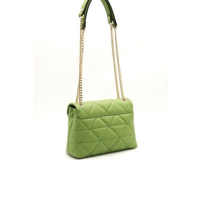 Silver Polo Πράσινη Γυναικεία τσάντα χιαστί με λουράκι αλυσίδα