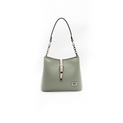 Silver Polo Πράσινο της Ελιάς Γυναικεία τσάντα ώμου με ασημί μαγνητικό κούμπομα Silver Polo Πράσινο της Ελιάς Γυναικεία τσάντα ώμου με ασημί μαγνητικό κούμπομα