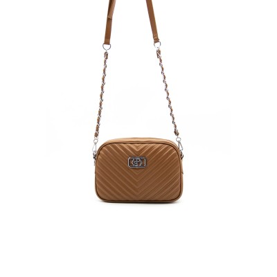 Silver Polo Ταμπά Γυναικεία Τσάντα χιαστί μονής θήκης με λουράκι αλυσίδα