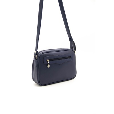 Silver Polo Μπλε Γυναικεία Τσάντα χιαστί μονής θήκης Silver Polo Μπλε Γυναικεία Τσάντα χιαστί μονής θήκης